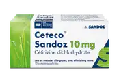 Ceteco Sandoz 10mg 10 pièces