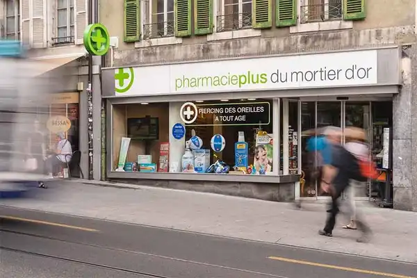 Votre pharmacieplus du mortier d'or à Genève, pharmacie de proximité ouverte pour des conseils médicaux et de santé